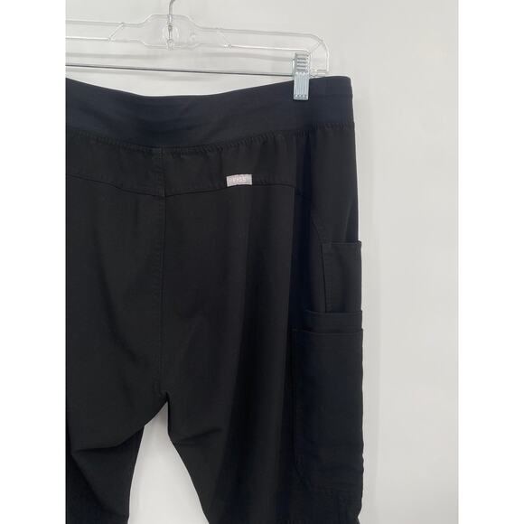 Figs Black Track Pants with Gray Drawstring - Picture 4 of 9
